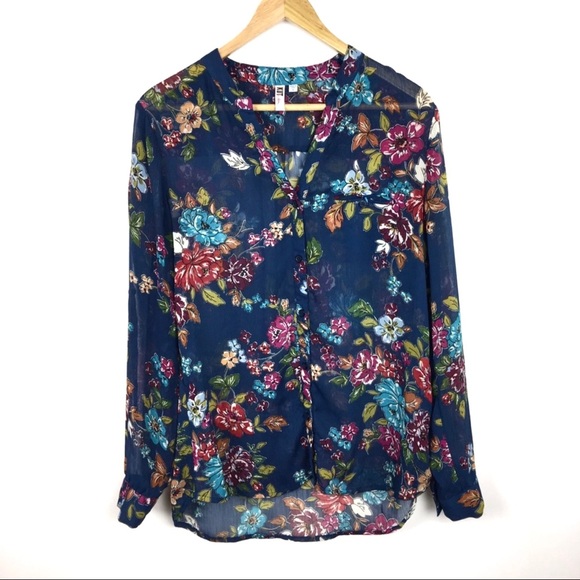 Kut from the Kloth Tops - Kut from the Kloth Blouse Top Floral Blue Size M
